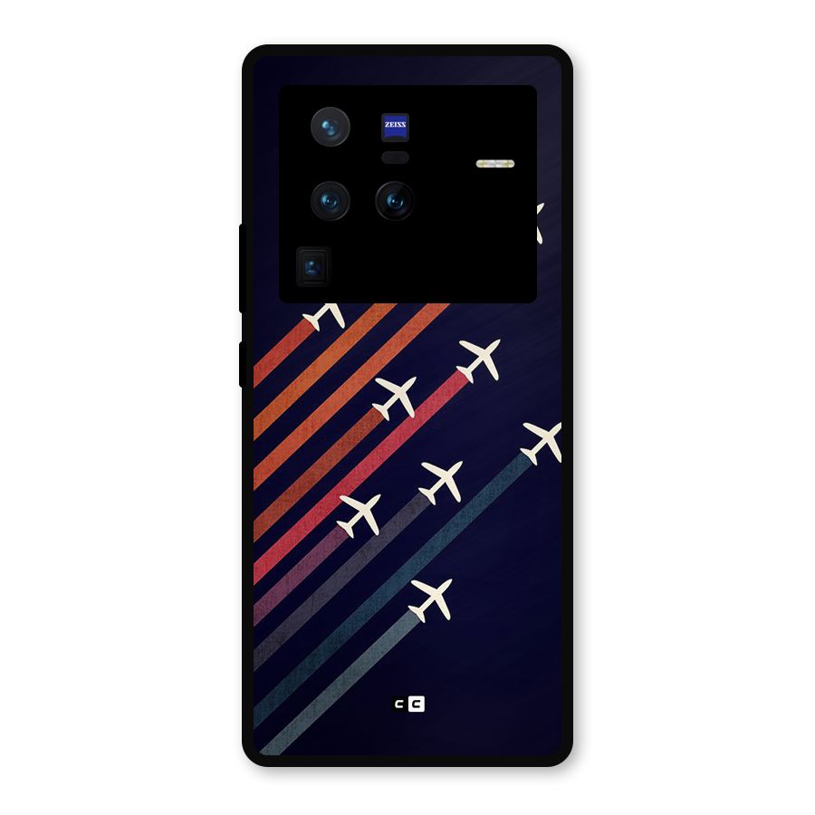 Flying Planes Metal Back Case for Vivo X80 Pro