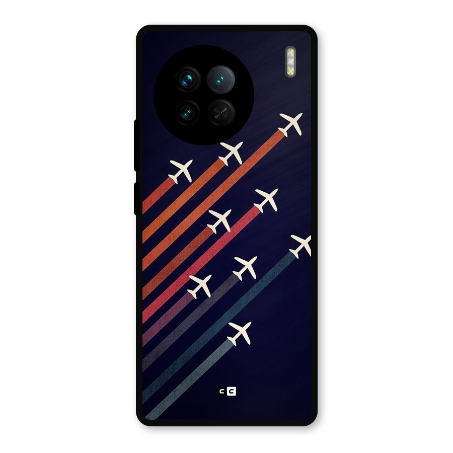 Flying Planes Metal Back Case for Vivo X90