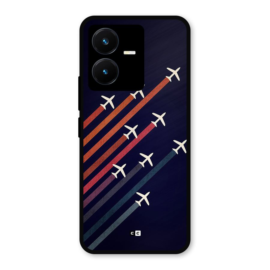 Flying Planes Metal Back Case for Vivo Y22