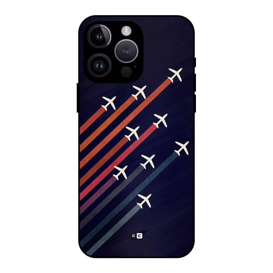 Flying Planes Metal Back Case for iPhone 14 Pro Max