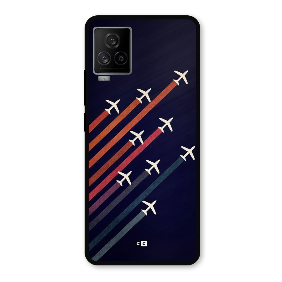 Flying Planes Metal Back Case for iQOO 7 Legend 5G