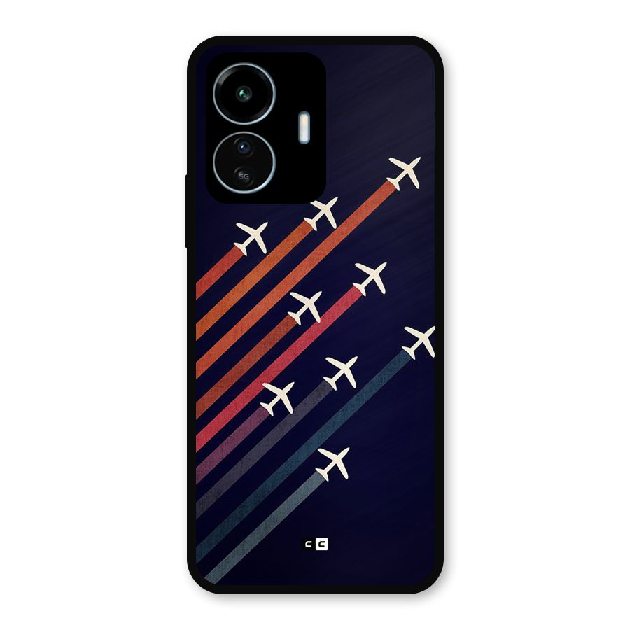 Flying Planes Metal Back Case for vivo iQOO Z6 Lite 5G