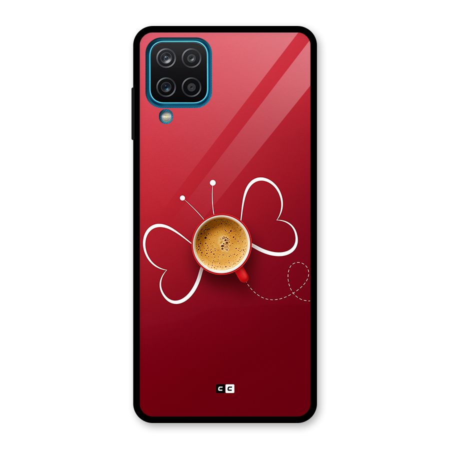 Flying Tea Glass Back Case for Galaxy A12