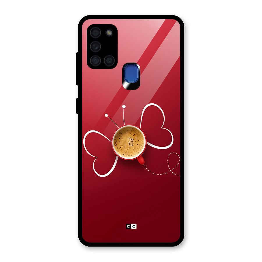 Flying Tea Glass Back Case for Galaxy A21s