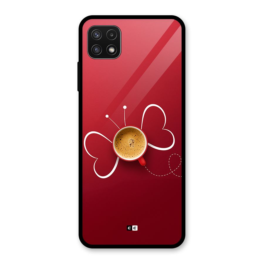 Flying Tea Glass Back Case for Galaxy A22 5G