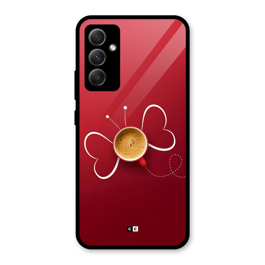 Flying Tea Glass Back Case for Galaxy A34