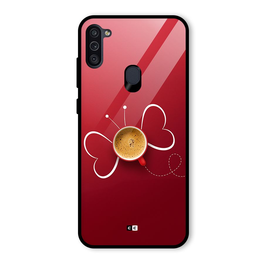 Flying Tea Glass Back Case for Galaxy M11