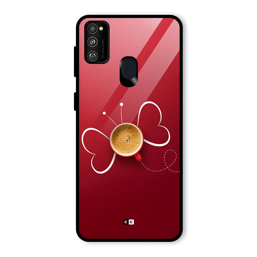 Flying Tea Glass Back Case for Galaxy M30s