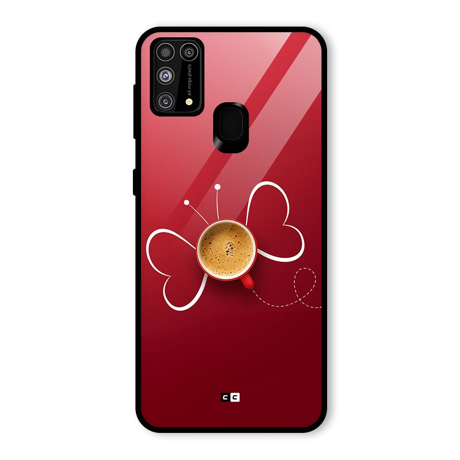 Flying Tea Glass Back Case for Galaxy M31