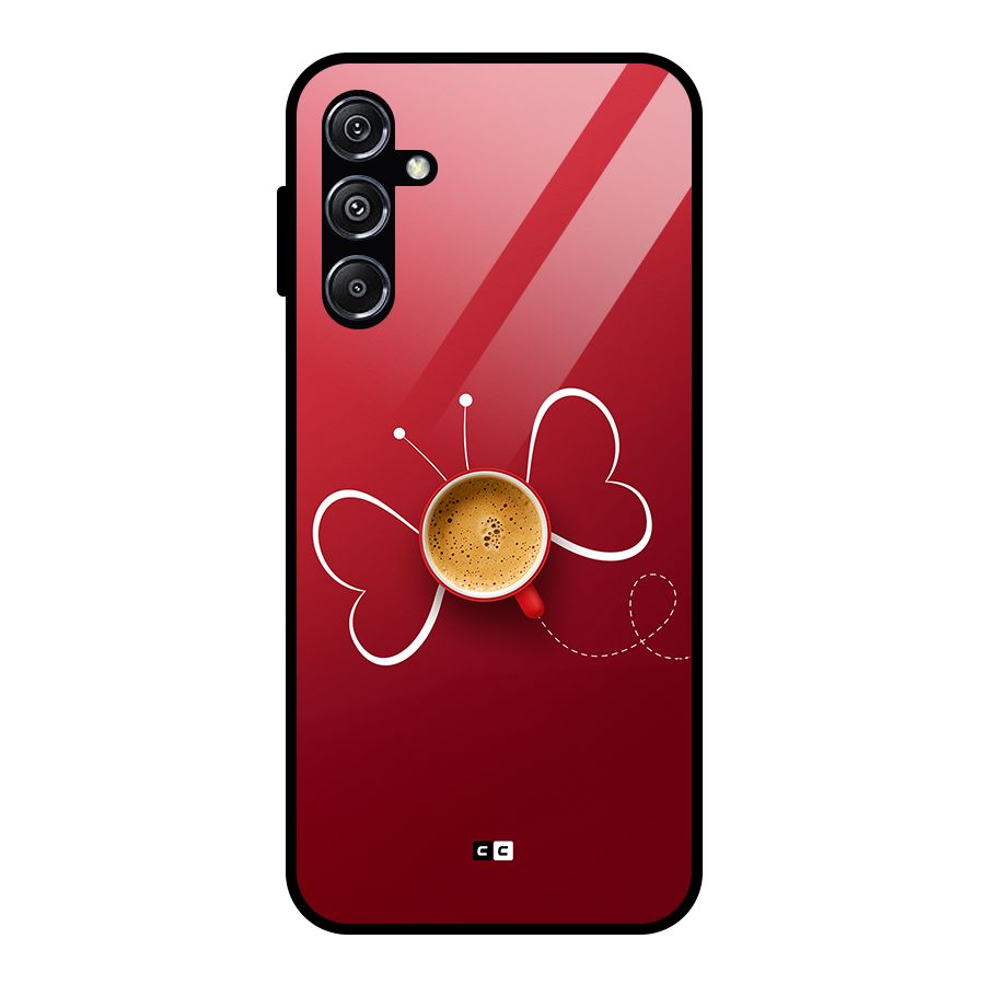 Flying Tea Glass Back Case for Galaxy M34 5G