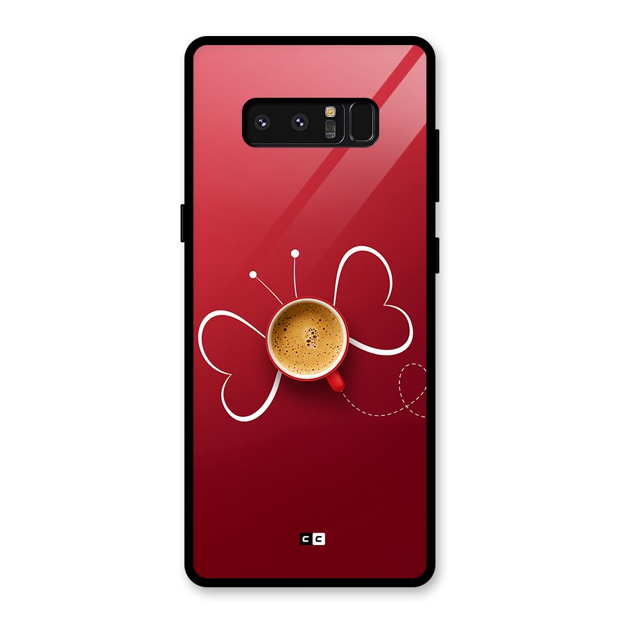 Flying Tea Glass Back Case for Galaxy Note 8