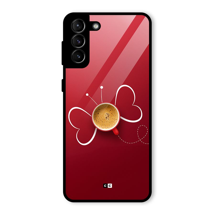 Flying Tea Glass Back Case for Galaxy S21 Plus