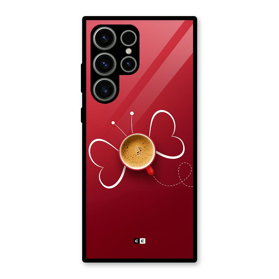 Flying Tea Glass Back Case for Galaxy S23 Ultra