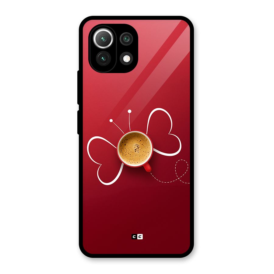 Flying Tea Glass Back Case for Mi 11 Lite NE 5G