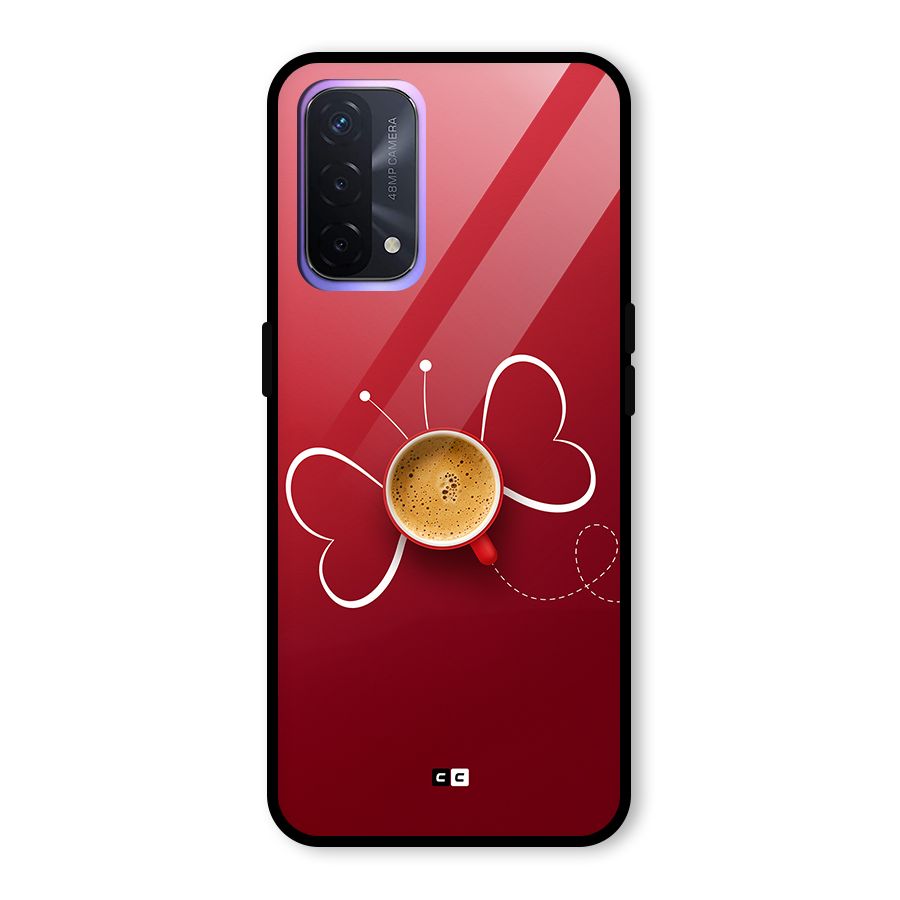 Flying Tea Glass Back Case for Oppo A74 5G