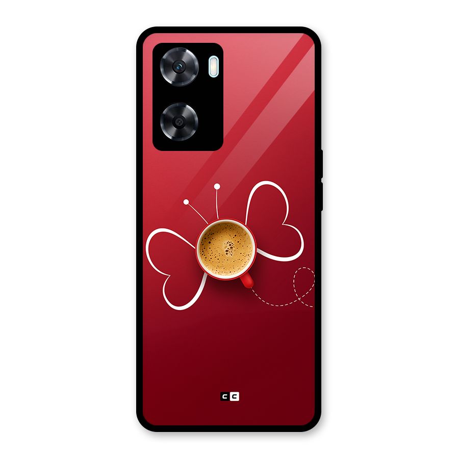 Flying Tea Glass Back Case for Oppo A77s