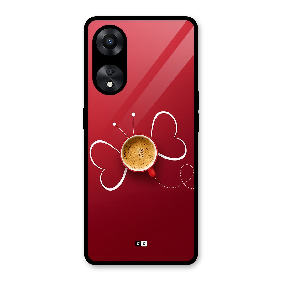 Flying Tea Glass Back Case for Oppo A78