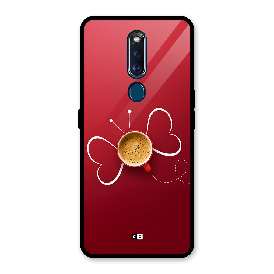 Flying Tea Glass Back Case for Oppo F11 Pro