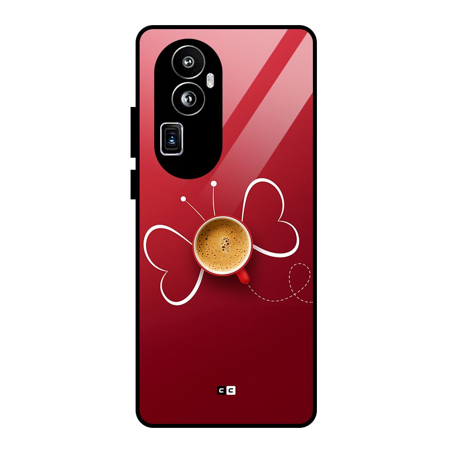 Flying Tea Glass Back Case for Oppo Reno10 Pro Plus