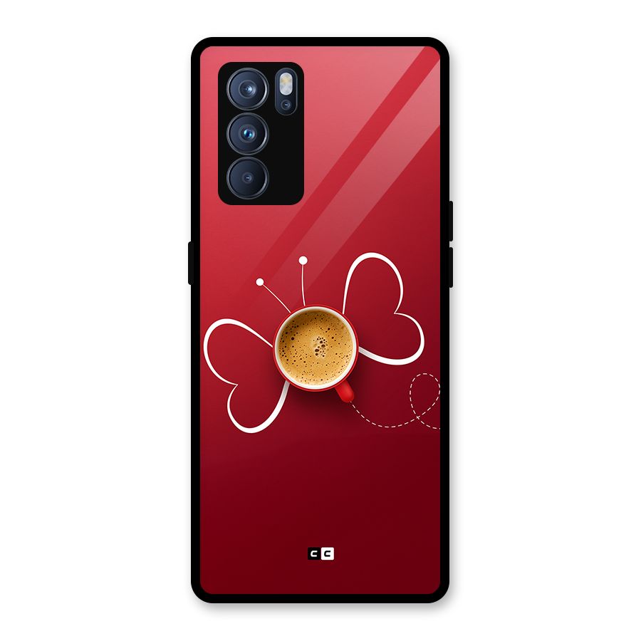 Flying Tea Glass Back Case for Oppo Reno6 Pro 5G