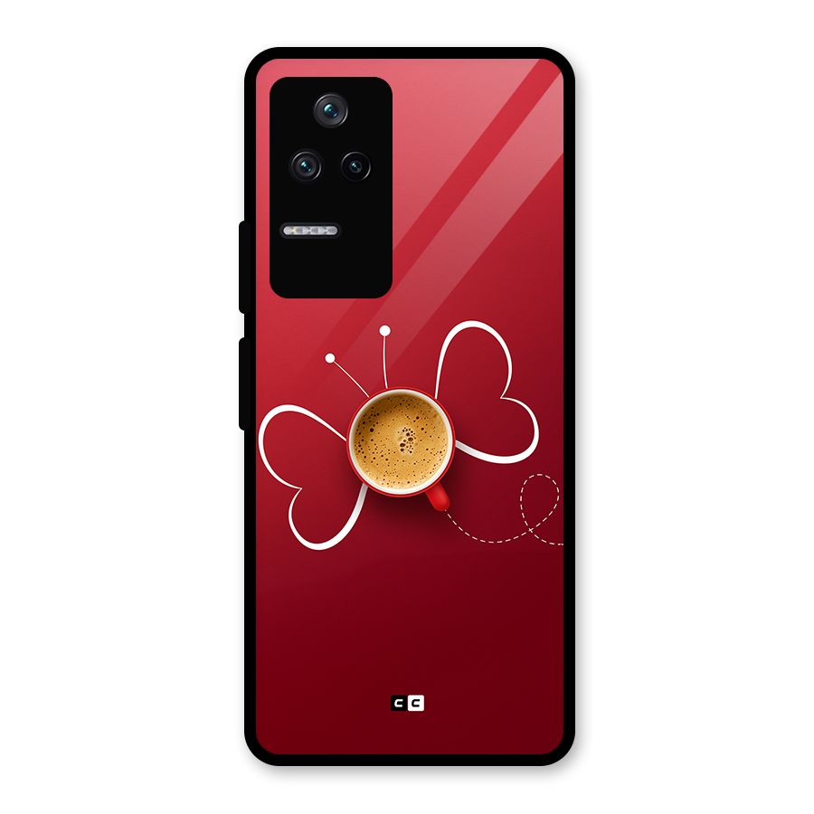 Flying Tea Glass Back Case for Poco F4 5G