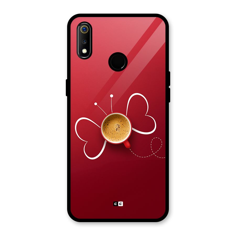 Flying Tea Glass Back Case for Realme 3i