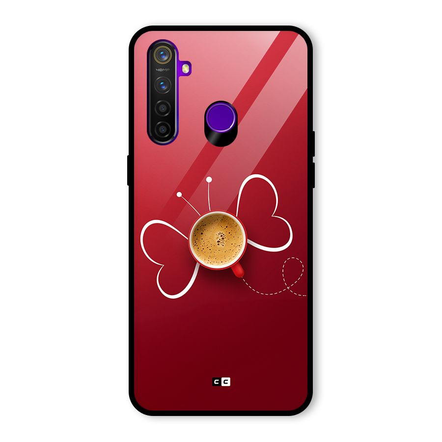 Flying Tea Glass Back Case for Realme 5 Pro
