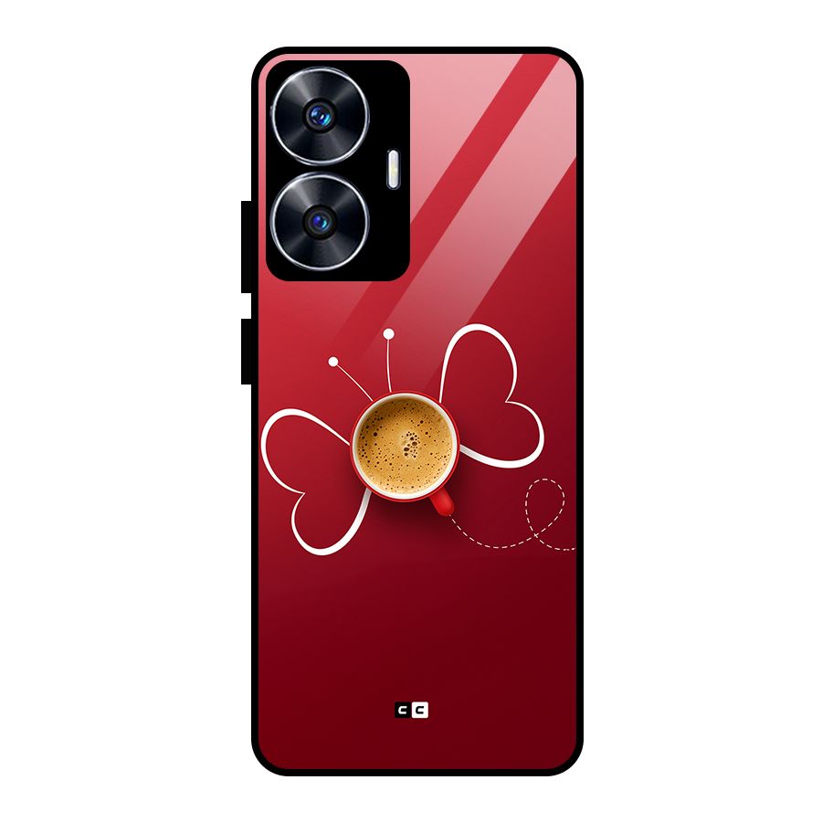 Flying Tea Glass Back Case for Realme Narzo N55