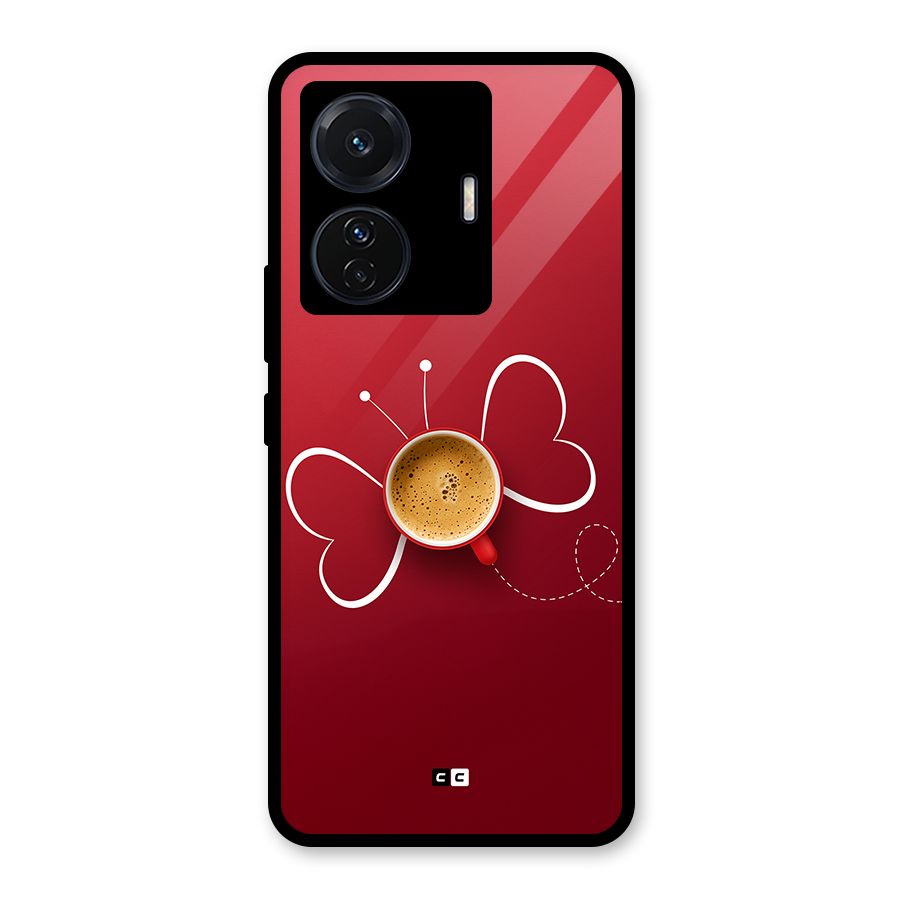 Flying Tea Glass Back Case for Vivo T1 Pro