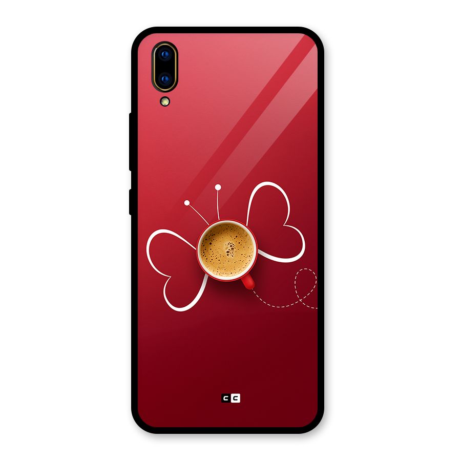 Flying Tea Glass Back Case for Vivo V11 Pro