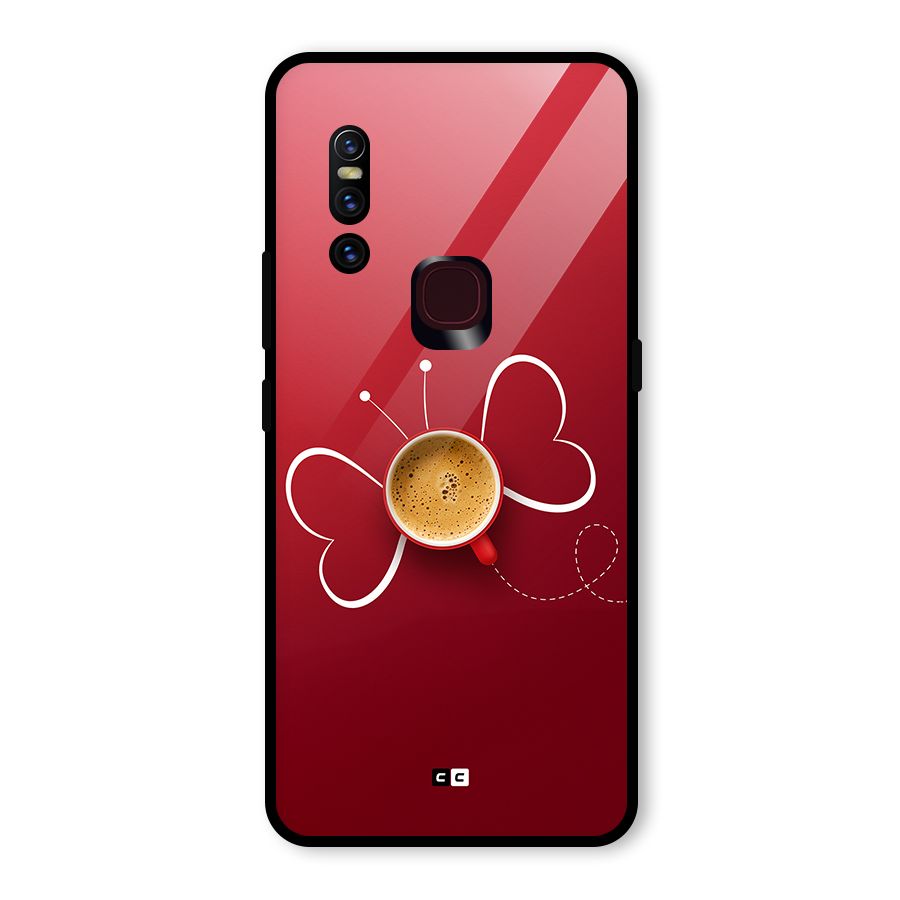 Flying Tea Glass Back Case for Vivo V15