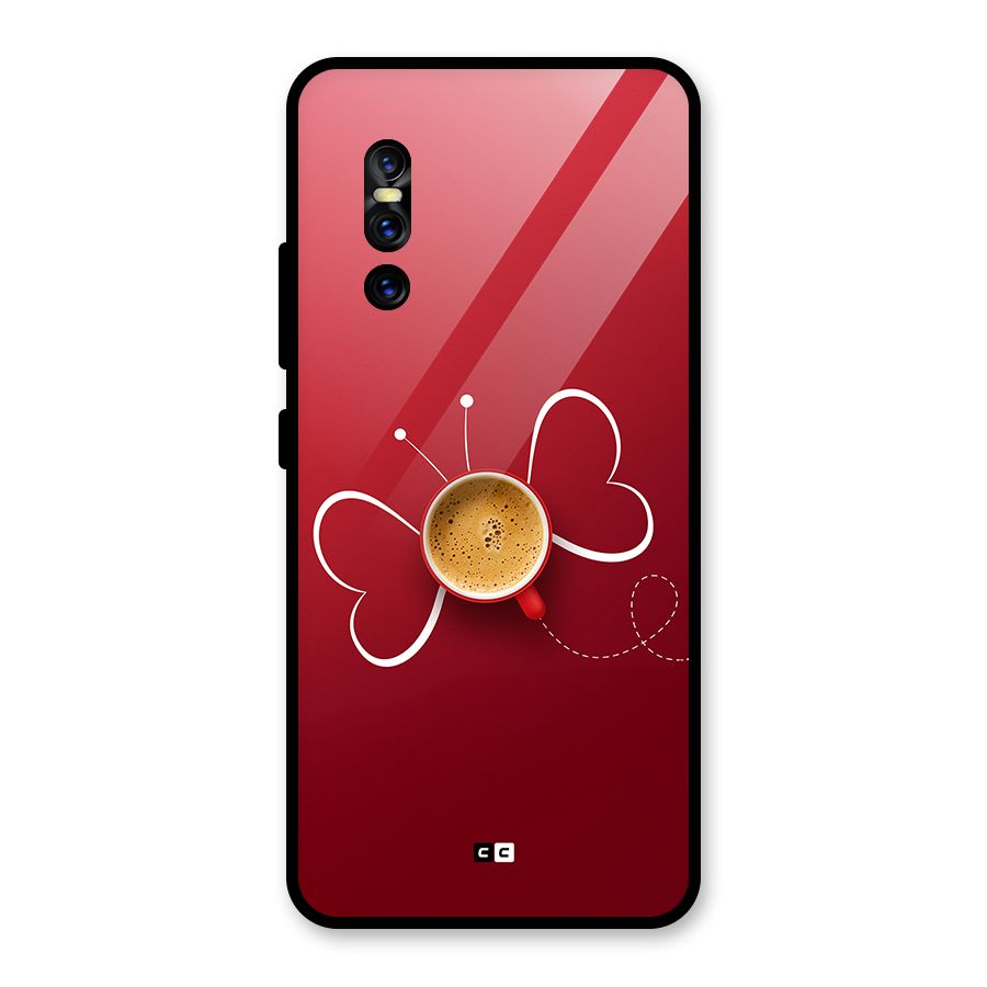 Flying Tea Glass Back Case for Vivo V15 Pro