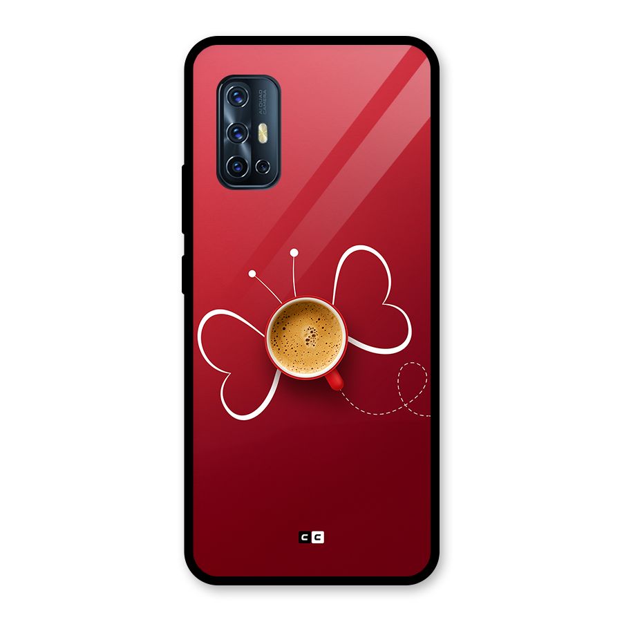 Flying Tea Glass Back Case for Vivo V17