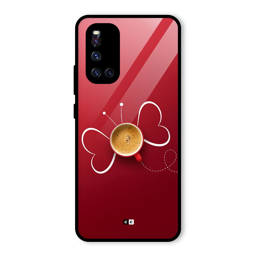 Flying Tea Glass Back Case for Vivo V19