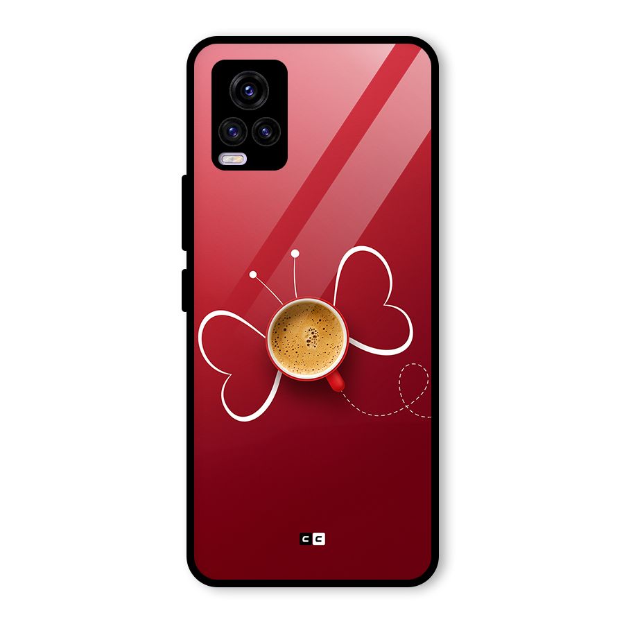 Flying Tea Glass Back Case for Vivo V20