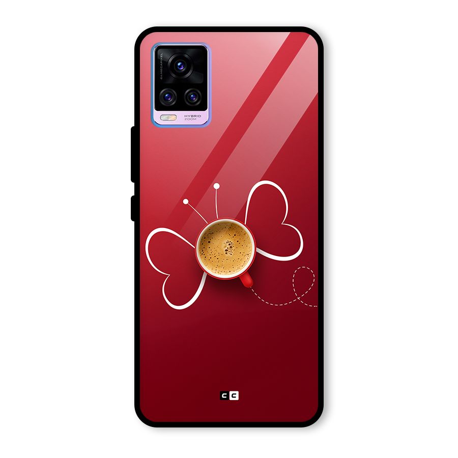 Flying Tea Glass Back Case for Vivo V20 Pro