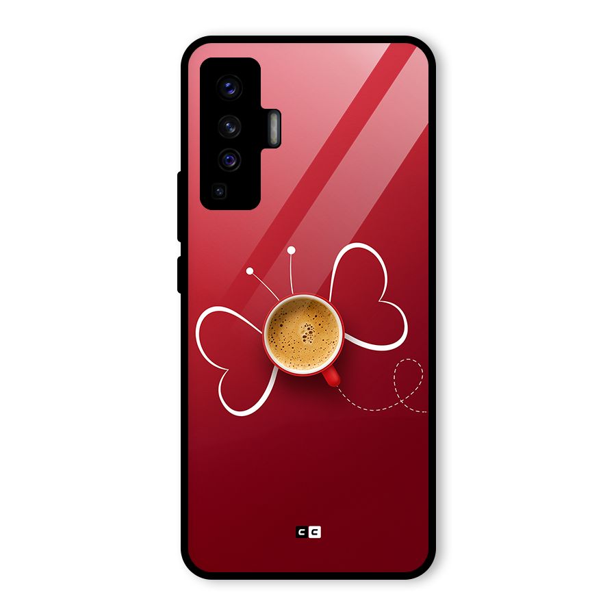 Flying Tea Glass Back Case for Vivo X50