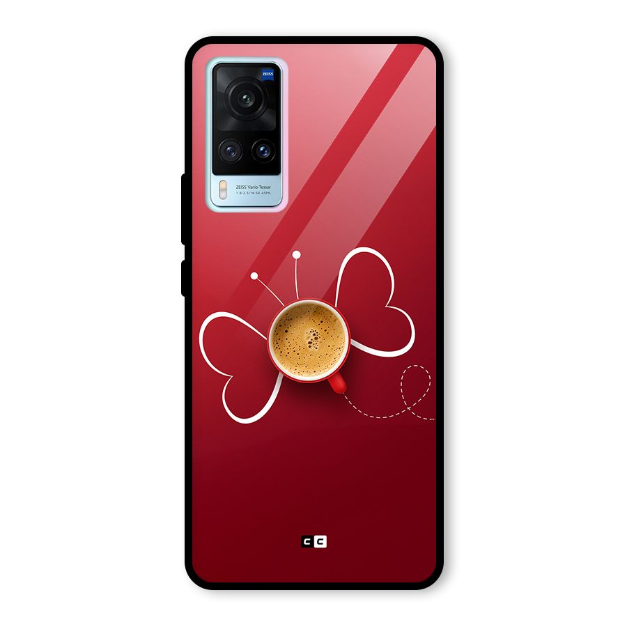Flying Tea Glass Back Case for Vivo X60