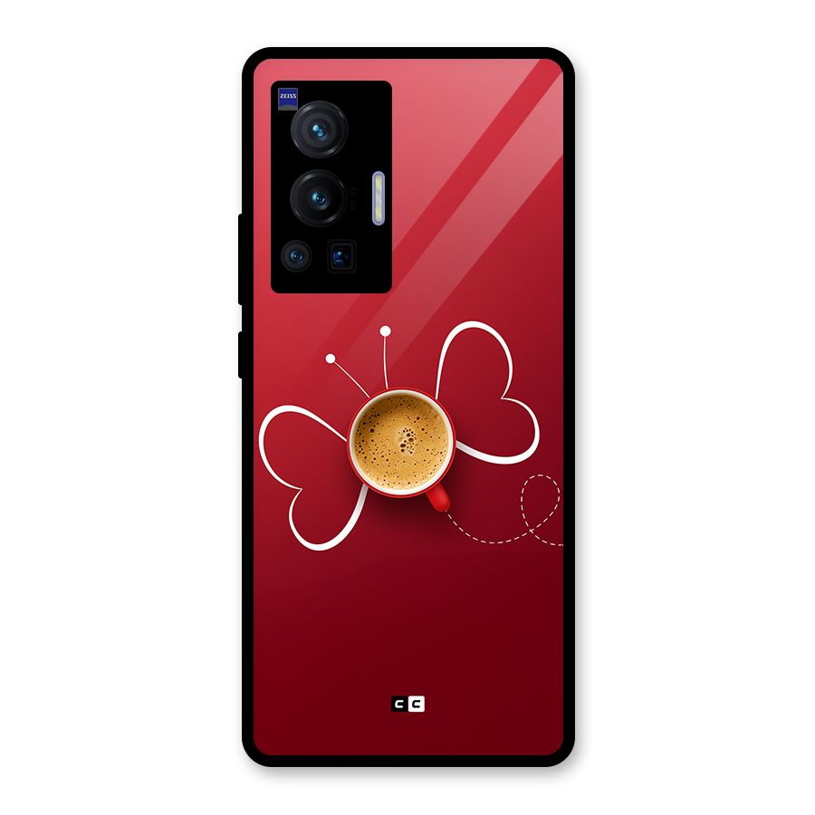 Flying Tea Glass Back Case for Vivo X70 Pro