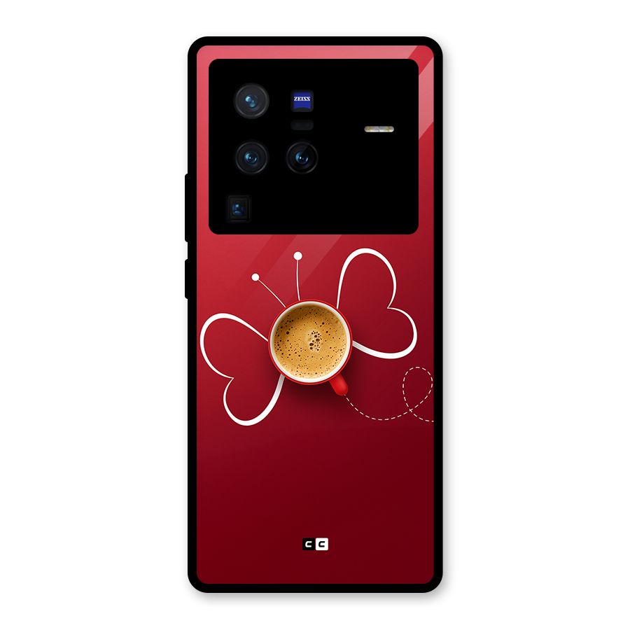 Flying Tea Glass Back Case for Vivo X80 Pro