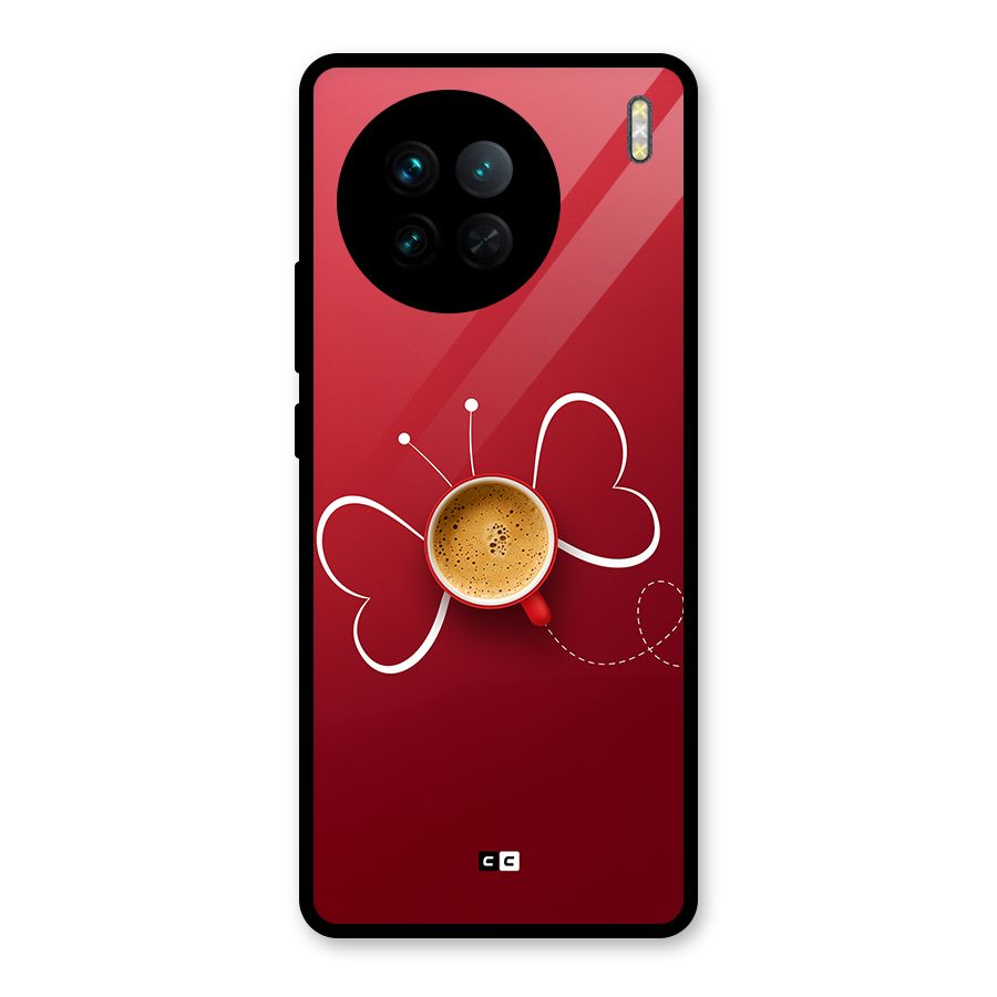 Flying Tea Glass Back Case for Vivo X90