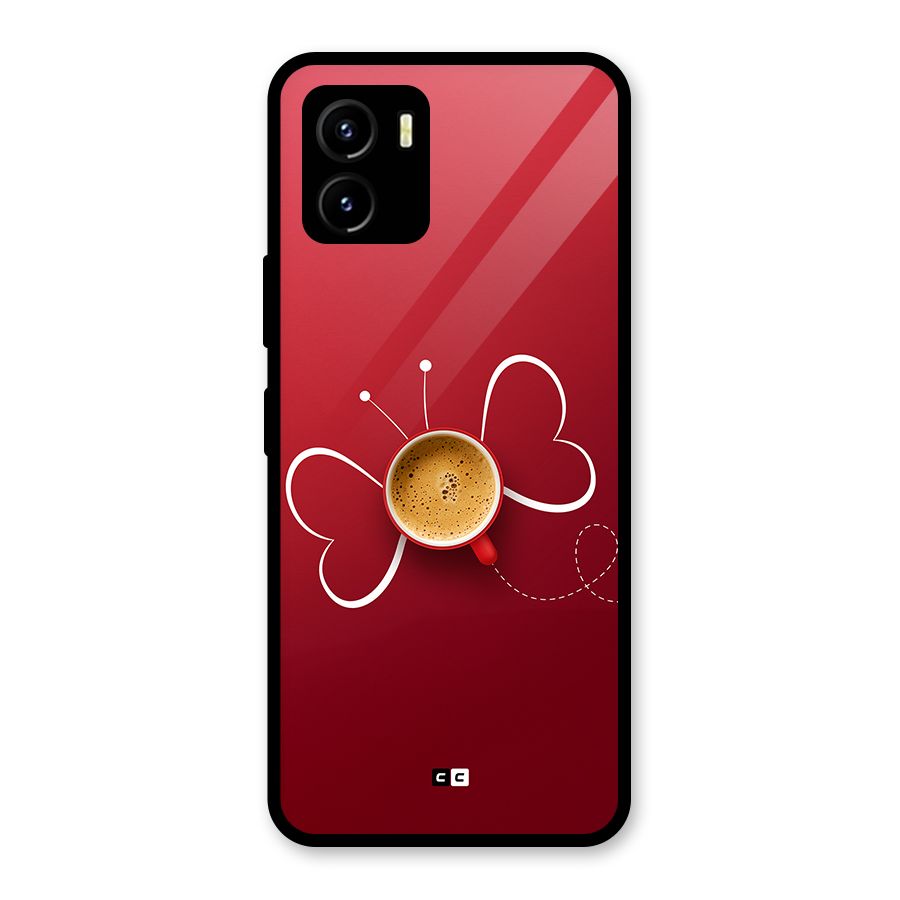 Flying Tea Glass Back Case for Vivo Y15s