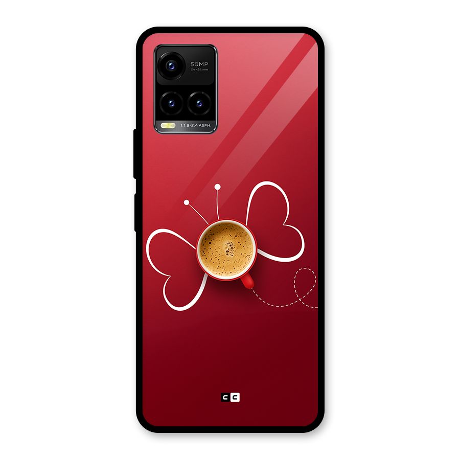 Flying Tea Glass Back Case for Vivo Y21T
