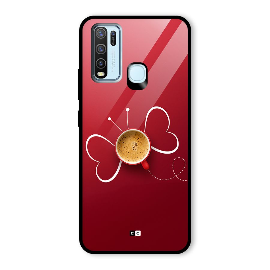 Flying Tea Glass Back Case for Vivo Y30