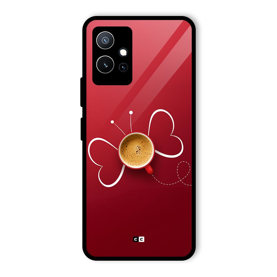 Flying Tea Glass Back Case for Vivo iQOO Z6