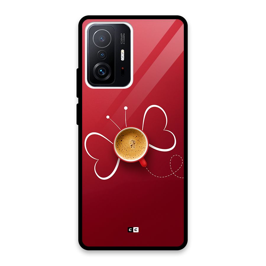 Flying Tea Glass Back Case for Xiaomi 11T Pro
