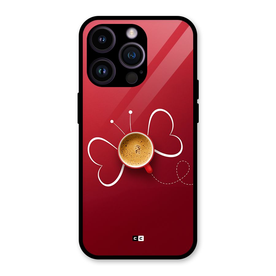 Flying Tea Glass Back Case for iPhone 14 Pro