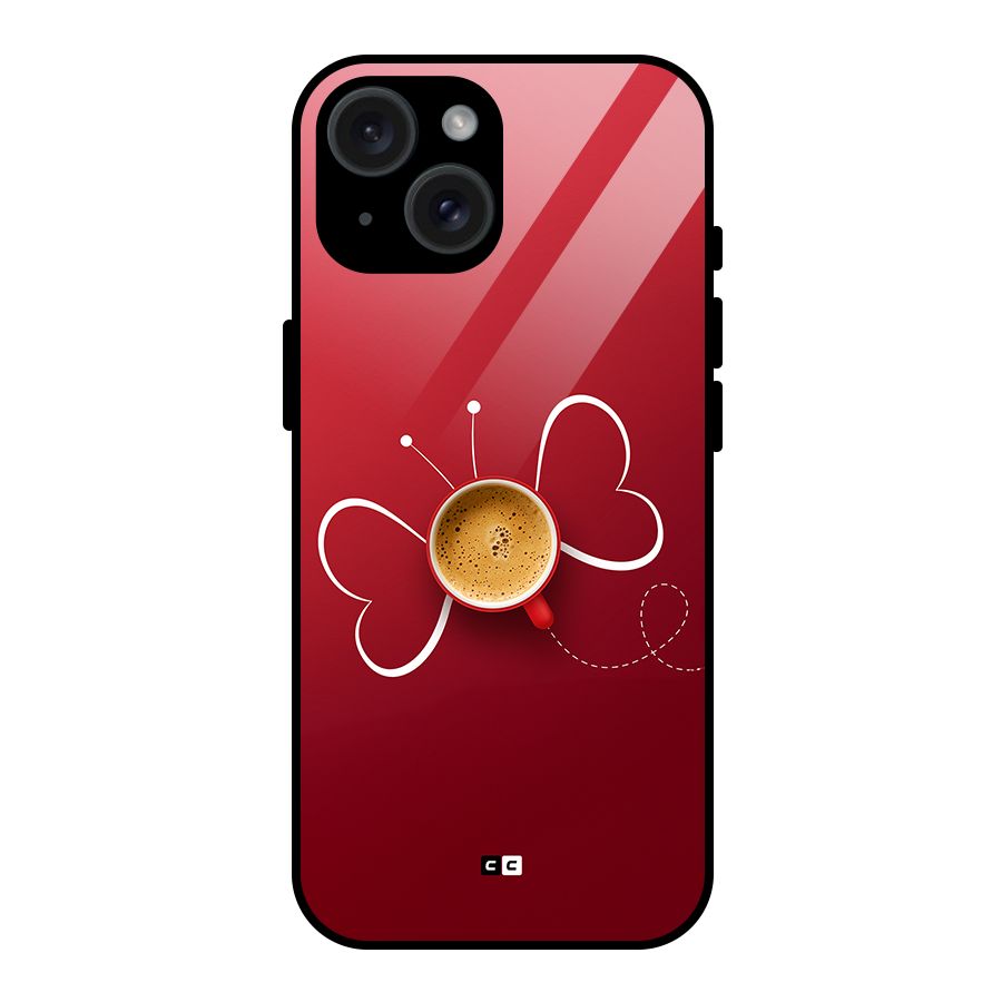Flying Tea Glass Back Case for iPhone 15