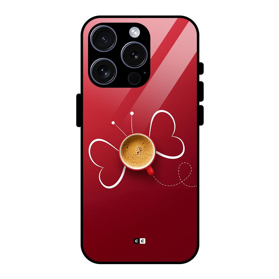 Flying Tea Glass Back Case for iPhone 15 Pro