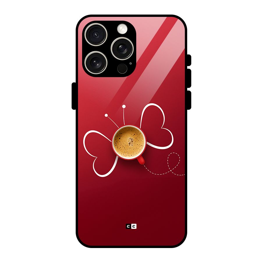 Flying Tea Glass Back Case for iPhone 15 Pro Max